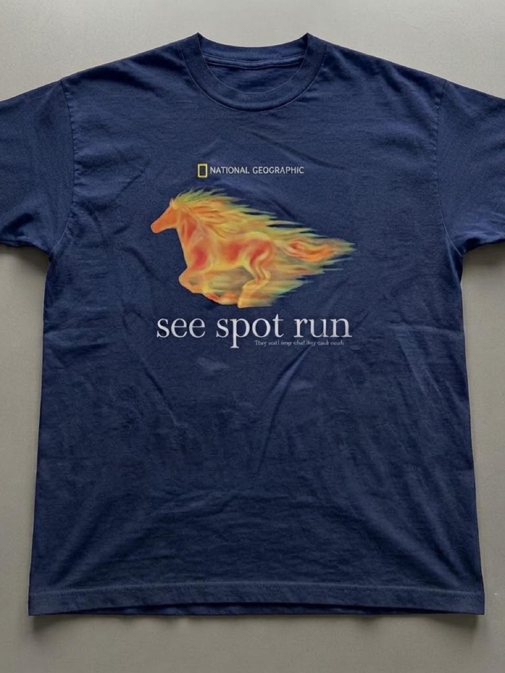 National Geographic Navy 'See Spot Run' Graphic Tee